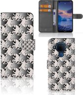 Wallet Book Case Nokia 5.4 Smartphone Hoesje Salamander Grey