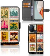 Telefoonhoesje OnePlus Nord N100 Flipcover Design Postzegels