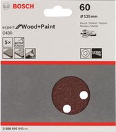 Bosch - Jeu de 5 feuilles abrasives 125 mm, 60