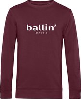 Heren Sweaters met Ballin Est. 2013 Basic Sweater Print - Rood - Maat M