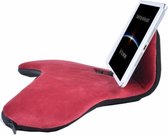 BrenLux - Gsm houder - Tabletkussen rood - Tabletkussen voor schoot - Smartphonestaander - Tablethouder - Notebookstaander - Gsm staander UITWASBAAR- Organizer gsm - Ergonomische houder gsm e