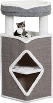 Trixie cat tower arma grijs / wit - 54x54x98 cm - 1 stuks