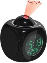 Projectiewekker – Projectieklok – Digitale wekker – Digitale klok – Wekker – Slaapkamer – Wekkerradio – Zwart –  Wekkerradio met projectie