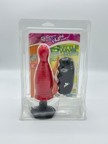 NMC - Skittle Swivel - Vibrating Dong - Vibrator - (15.2cm) - Rood