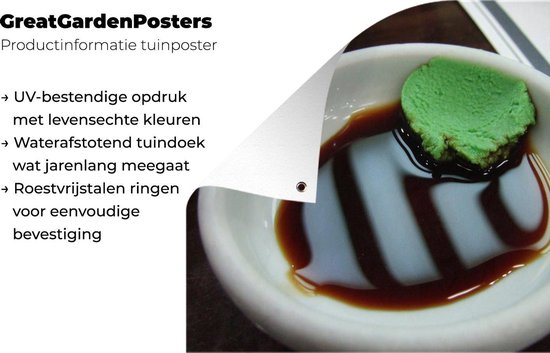 Affiche jardin - Un coin de wasabi à la sauce soja fermentée - 160x120 cm - XXL