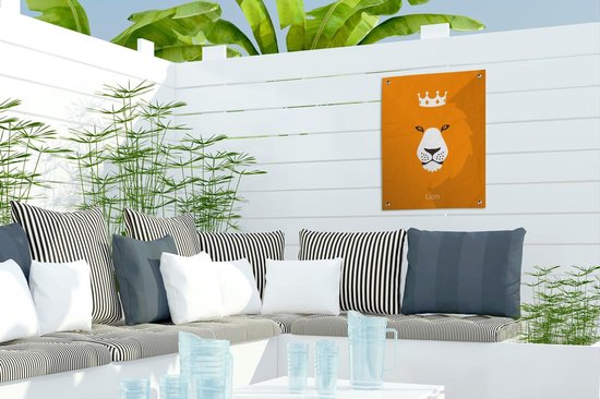 Le portrait d'un lion hollandais affiche jardin 30x40 cm - petit - Toile de jardin / Toile d'extérieur / Peintures d'extérieur (décoration de jardin)