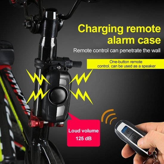 Alarme pour Vélo Bicyclette Sécurité Alerte Sonore 110db Antivol Étanche 