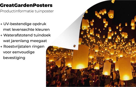 Affiche de jardin de ballons de souhait ascendant toile lâche