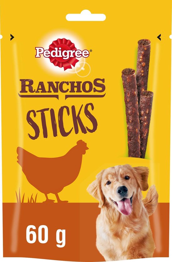 Pedigree kauwstaaf: De 7 beste van 2024 {Pedigree kauwstaaf korting!} 2 Pedigree Ranchos Sticks Hondensnacks – Kip – 10 x 60 gram
