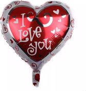 Rode I Love you folie ballon/Trouwen/Moederdag/Vaderdag/