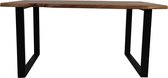 Eettafel live edge - 200x100x75 cm - acaciahout/ijzer