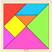 Tetris Vormen Puzzel - Houten Blokjes Tangram - Educatief Spel 4 jaar - Ruimtelijk Speelgoed - 7 stukken