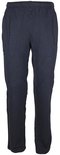 Donkerblauwe joggingbroek met elastische tailleband, recht model.