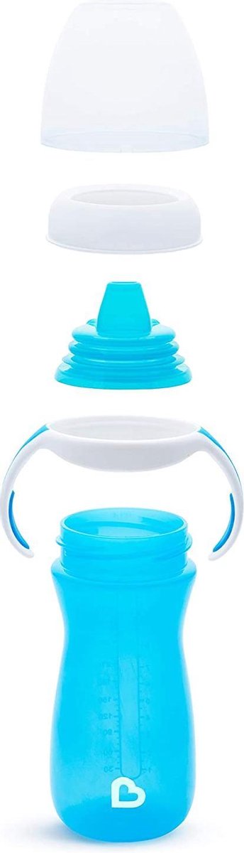 Munchkin Gentle Overgangsbeker - Transition Cup - Anti-lek Beker voor Baby's - Vanaf 9 Maanden - 296ml - Blauw van Munchkin — afbeelding 4