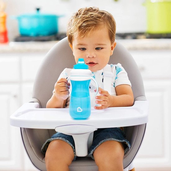 Munchkin Gentle Overgangsbeker - Transition Cup - Anti-lek Beker voor Baby's - Vanaf 9 Maanden - 296ml - Blauw van Munchkin — afbeelding 5