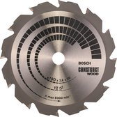 Bosch Cirkelzaagblad Construct Wood - 190 x 20/16 x 2,6 mm, 12