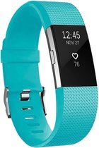 YONO Siliconen bandje - Fitbit Charge 2 - Lichtblauw - Small