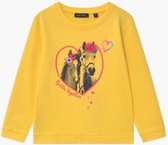 Blue Seven - sweater paarden geel - maat 116