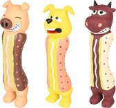 Hondenspeelgoed Latex Hotdog - 21 cm