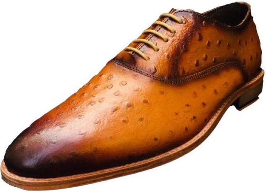 Chaussure en cuir pour homme, taille 44, Cognac