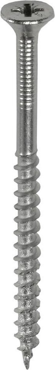 Heco 58050511 Fix-plus Spaanplaatschroef - Staal - Verzinkt - Verzonken - Deeldraad - Pozidriv - PZ2 - 5 x 80mm (200st)