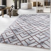 Modern vloerkleed - Marble Pattern Grijs Bruin 200x290cm