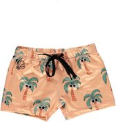 Beach & Bandits - UV Zwemshorts voor kinderen - Palm Breeze - Sunny Cream - maat 116-122cm