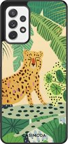 Samsung A52 hoesje - Jungle luipaard | Samsung Galaxy A52 5G case | Hardcase backcover zwart