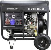 Hyundai generator diesel 7500W  - Aggregaat - Stroomgenerator 12PK - Verrijdbaar en Stil