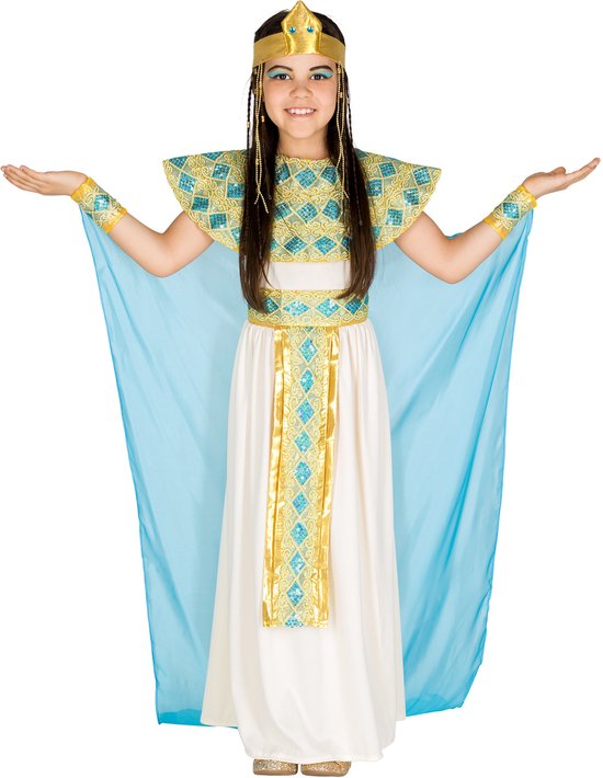 dressforfun Meisjeskostuum Cleopatra voor kinderen 5-7 jaar - Verkleedkleding - Carnaval - Verkleedjurk - Egyptische koningin
