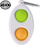 FSS® Pop It - Fidget Toys - Oranje - Groen - Pop It Fidget Toy - Snapperz Fidget Toy - Fidget Toys Pakket - Simple Dimple - Fidget Toys Pop It - Oranje- Groen