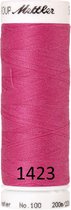 Mettler/Amann universeel naaigaren, 200m. polyester, 1423 fel roze/fuchsia