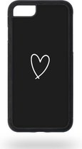 Heart in black Telefoonhoesje - Apple iPhone 7 / 8 / SE2