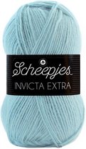 AANBIEDING: SCHEEPJES INVICTA EXTRA 1605 L. BLAUW,  [ SOKKENGAREN ] PAK MET 10 BOLLEN a 50 GRAM. INCL. Gratis Digitale vinger haak en brei toerenteller