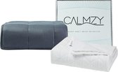 Calmzy Verzwaringsdeken Bundel 10 kg - Superior Soft - Verzwaringsdeken & Minky Verzwaringsdeken Hoes - 150 x 200 cm - Wit