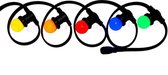 Lichtslinger Prikkabel set 15 meter inclusief 15 gekleurde LED lampen 1W - 5 kleuren ( rood- oranje-geel-blauw-groen)