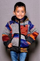 Pure Wool kids jacket WJK-1307 - mixed colours - XL