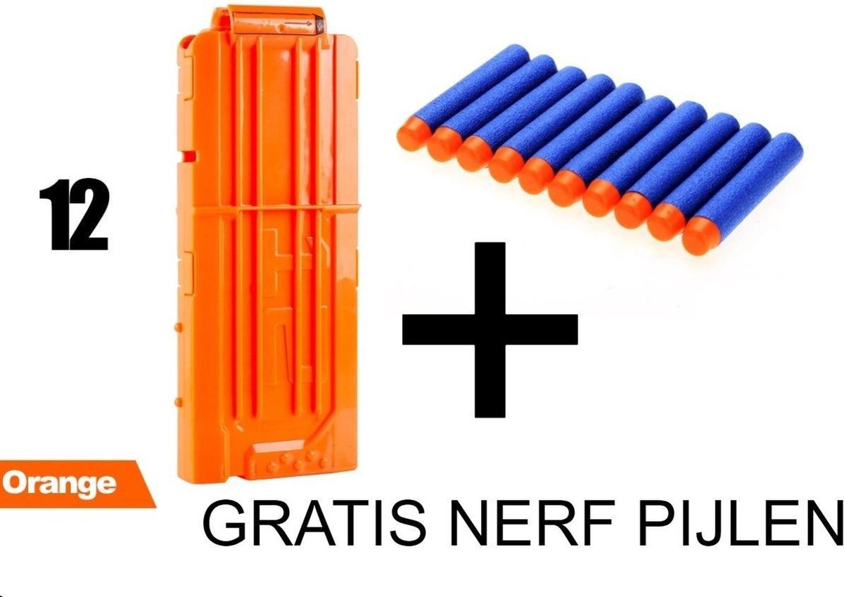 Verbanning Zin Wafel 12 pijltjes geschikt voor Nerf - 12 Clips Magazijn - Magazijn voor  Speelgoed blasters | bol.com