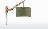 GOOD&MOJO Wandlamp Andes - Bamboe/Groen - 50x32x45cm - Binnen Scandinavisch,Bohemian