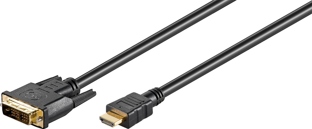 Goobay DVI-D/HDMI™ kabel, verguld