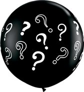 Folat Ballonnen Gender Reveal 90 Cm Zwart Latex 2 Stuks