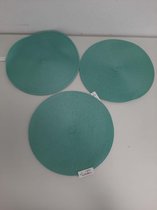 Drie placemats- Turquoise