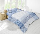 Ephemeris Dekbedovertrekset 100% Katoen Tweeperson 200x200/220 cm Ekose blauw 4xkussensloop