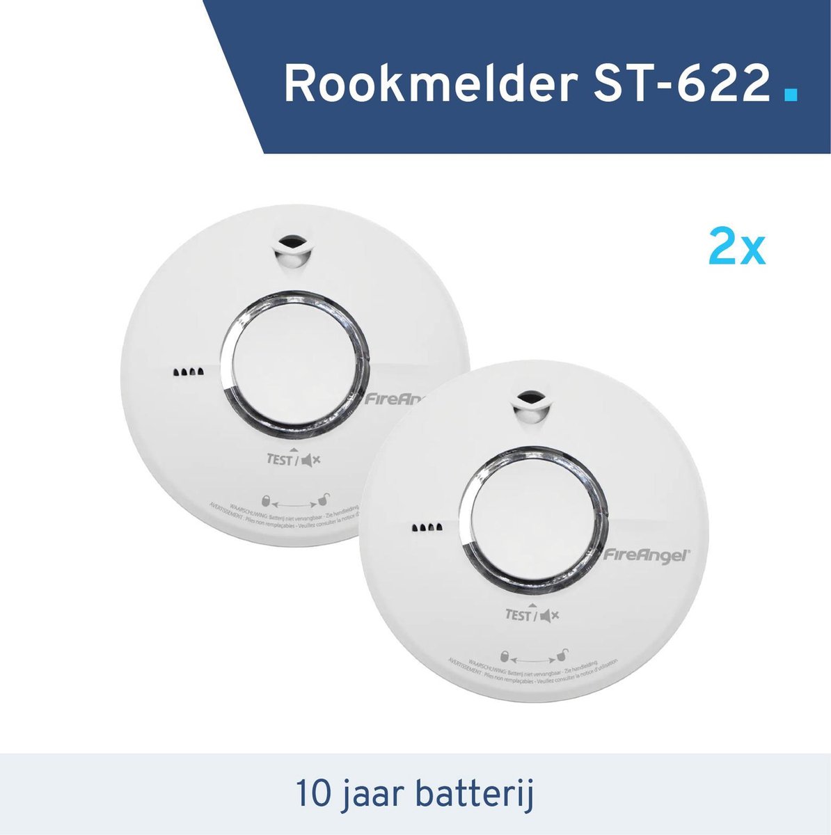 Duopack - Rookmelder FireAngel ST-622 - 10 jaar batterij