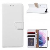 Xssive Hoesje voor Samsung Galaxy S21 Ultra - Book Case - Wit