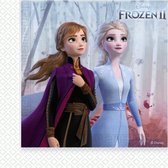 Disney Frozen-Papieren-servetten-(twee-lagen)-blauw - Maat One-size - 33x33cm - napkins - anna elsa olaf -