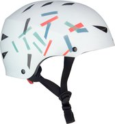 Nijdam Skate Helm - High Topper - Wit/Zwart - M
