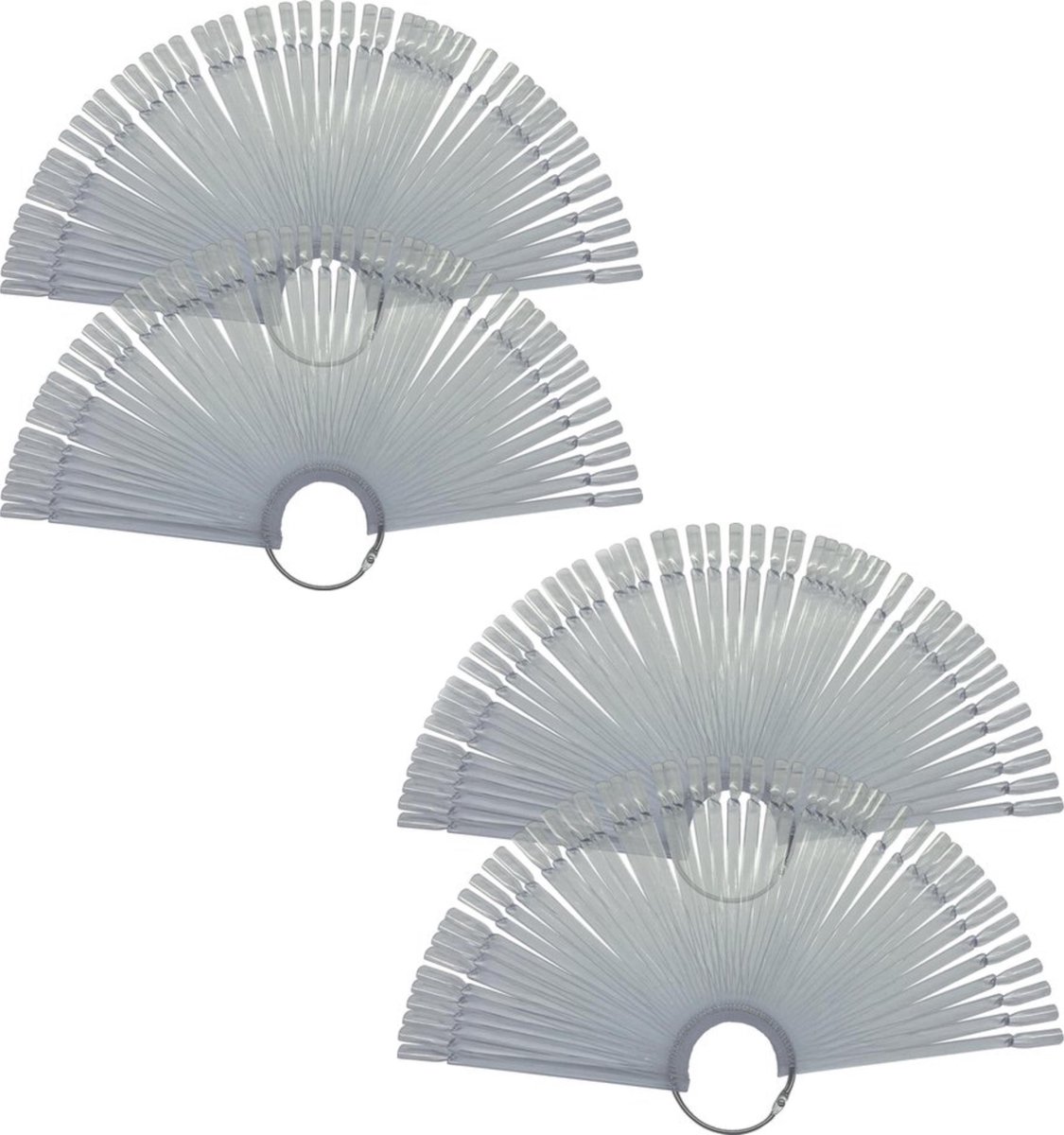 Goedkoopste GUAPÀ Kleuren Waaier - Nagel Display Transparant - 4 x 50 stuks (200 stuks) - High Quality Color Ring Color Pops