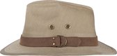 Hatland - UV Fedora hoed voor heren - Yorden - Olijfgroen - maat L (59CM)