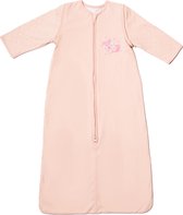 BonBini's® baby slaapzak 4 seizoenen - zomerslaapzak baby - Pink Fox - 100% organisch katoen -  80 cm - 6 tot 12 maanden afritsbare mouwen